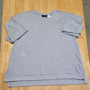 NWT Lane Bryant Crystal Snowflake Sweatee